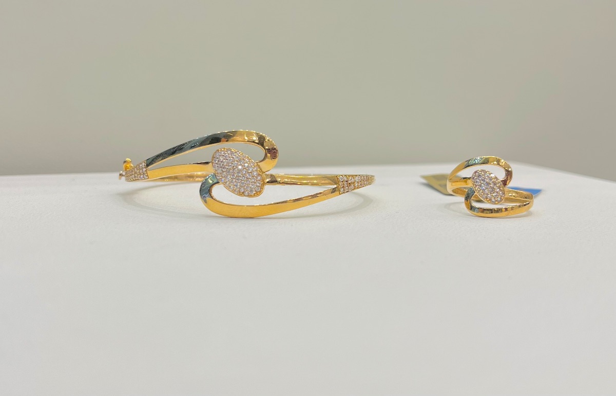 اسوره + خاتم — لازوردي — عيار 21 — 13.02 جم