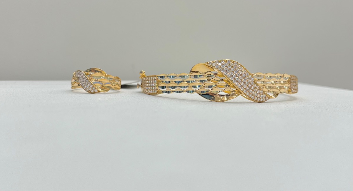 اسوره + خاتم — لازوردي — عيار 21 — 16.53 جم