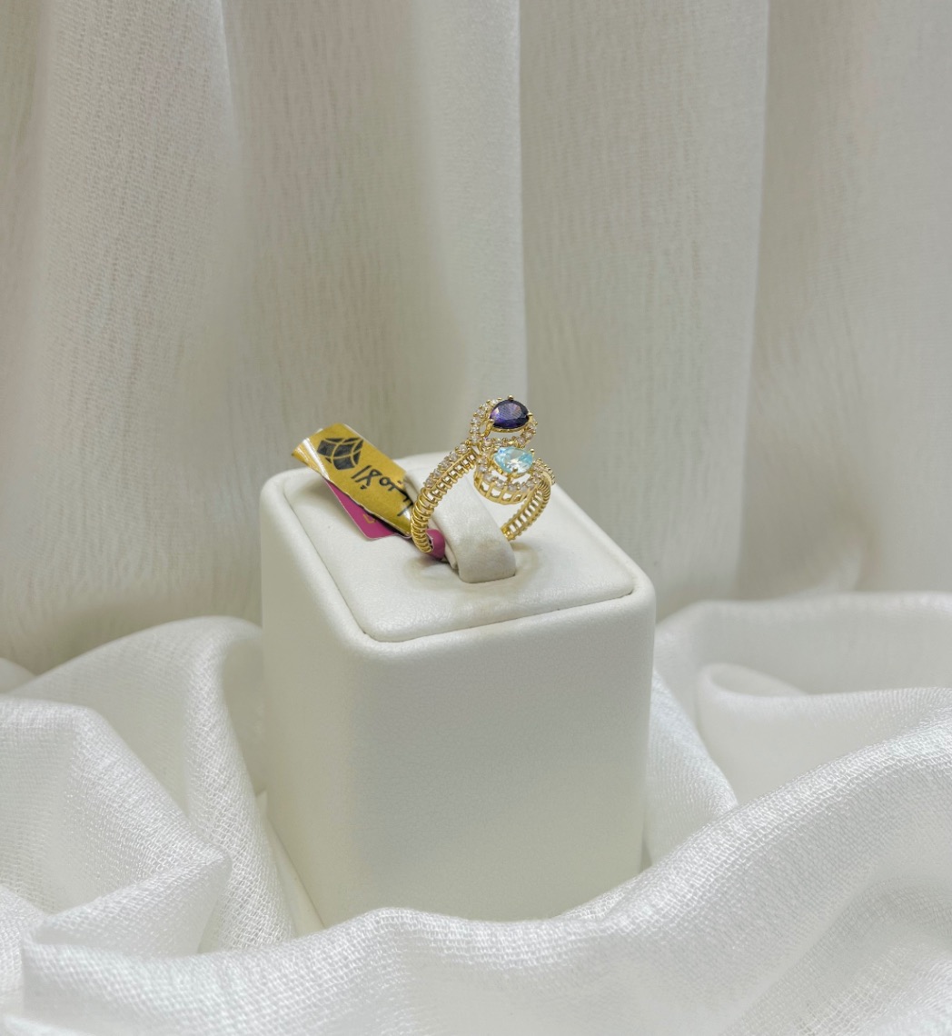 خاتم — لازوردي — عيار 18 — 4.59 جم