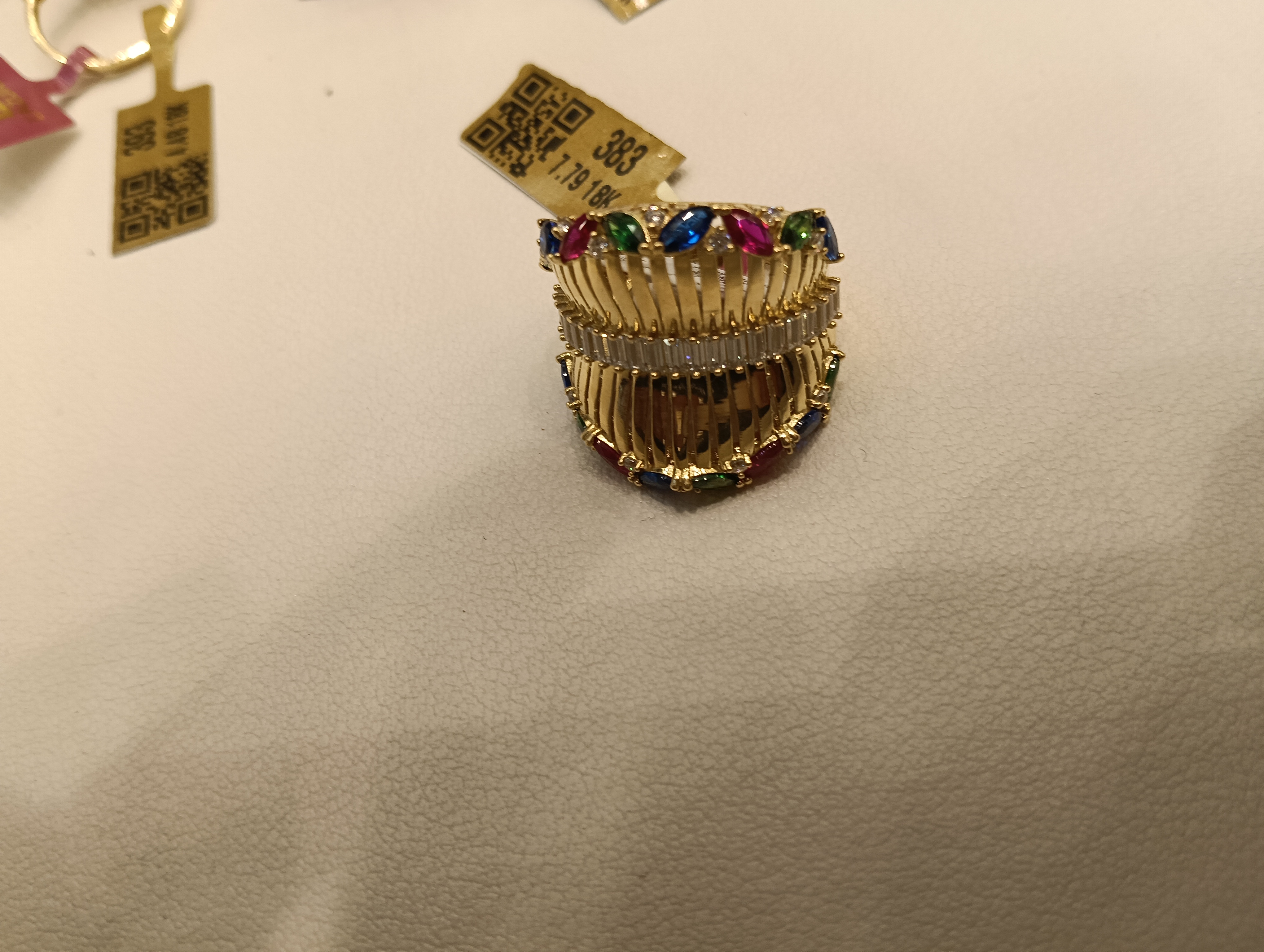 خاتم — لازوردي — عيار 18 — صورة 1