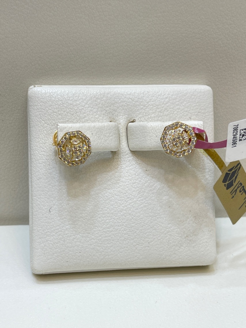 حلق — لازوردي — عيار 18 — 2.72 جم