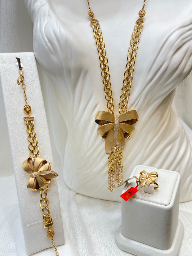 طقم 3 قطع — لازوردي — عيار 21 — 59.26 جم