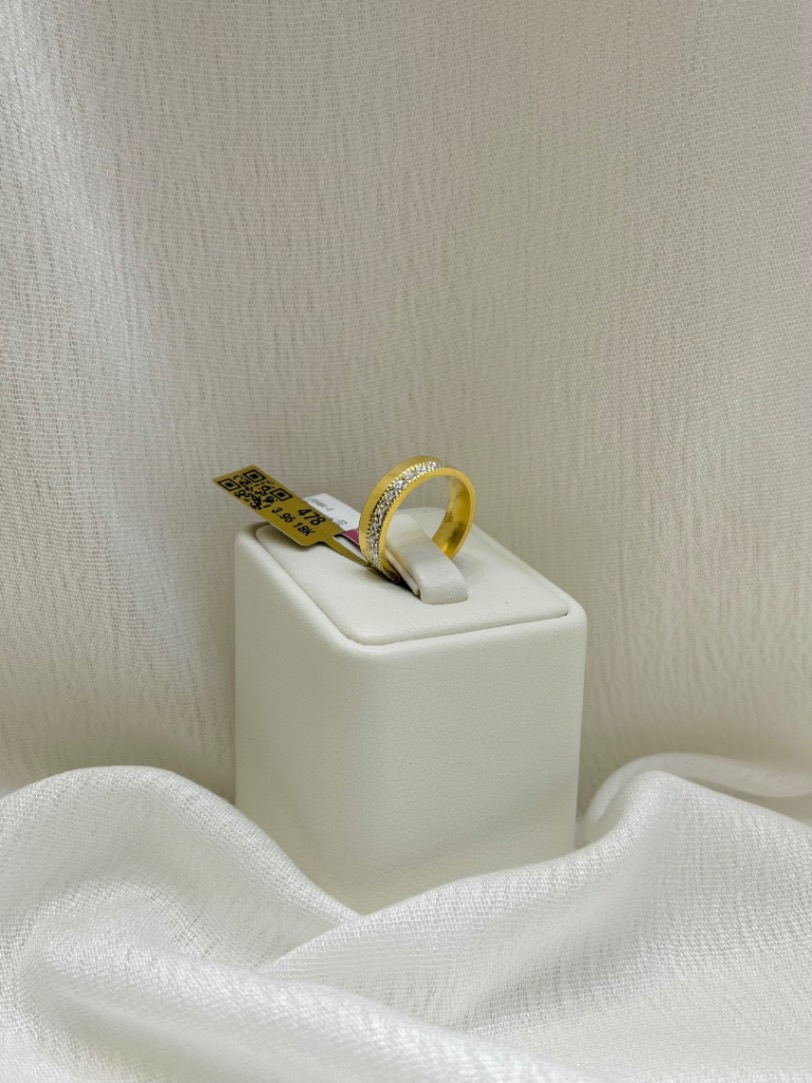 دبلة — لازوردي — عيار 18 — 3.84 جم